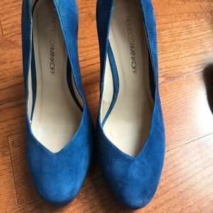 Rebecca Minkoff Dish Electric Blue Suede Pump 8.5